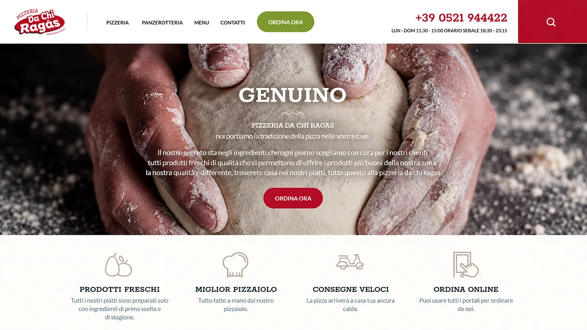Homepage del progetto Da Chi Ragas