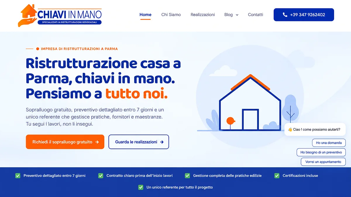 Homepage del progetto Ristruttura Chiavi in Mano